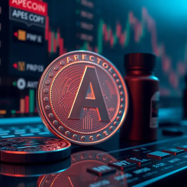 Visual representation of market trends and forecasts for Apecoin's future value