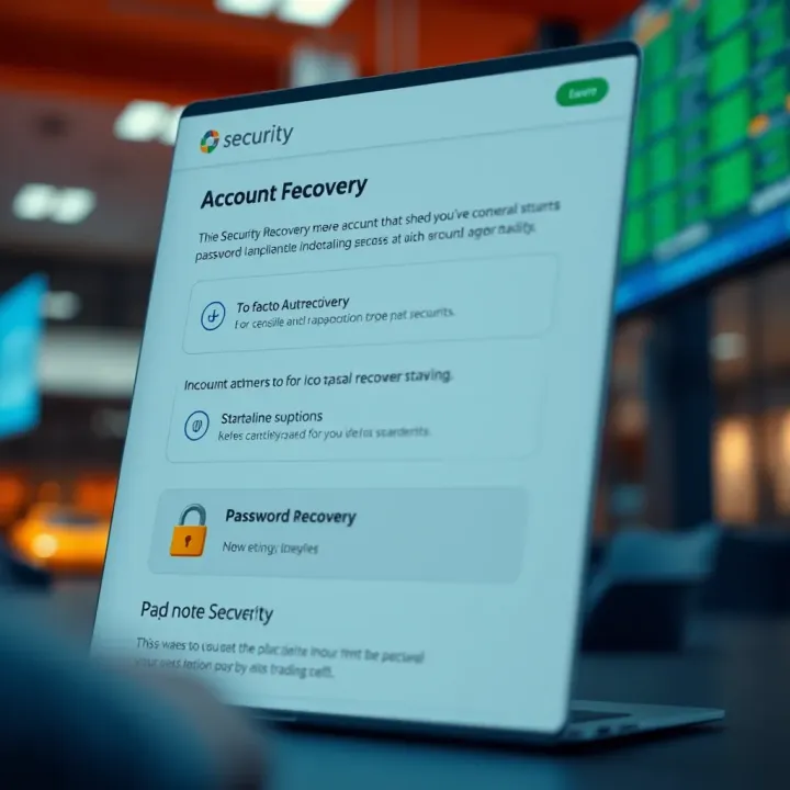 Security and Account Recovery Options on app.deriv.com Illustration of security features including two-factor authentication and password recovery options for Deriv platform