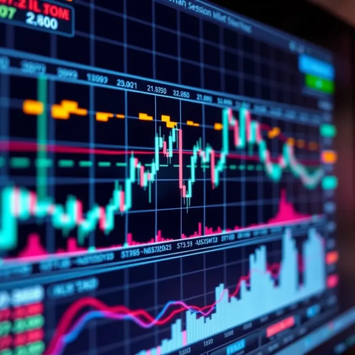 Graph depicting currency price fluctuations and volatility during the Asian forex trading session