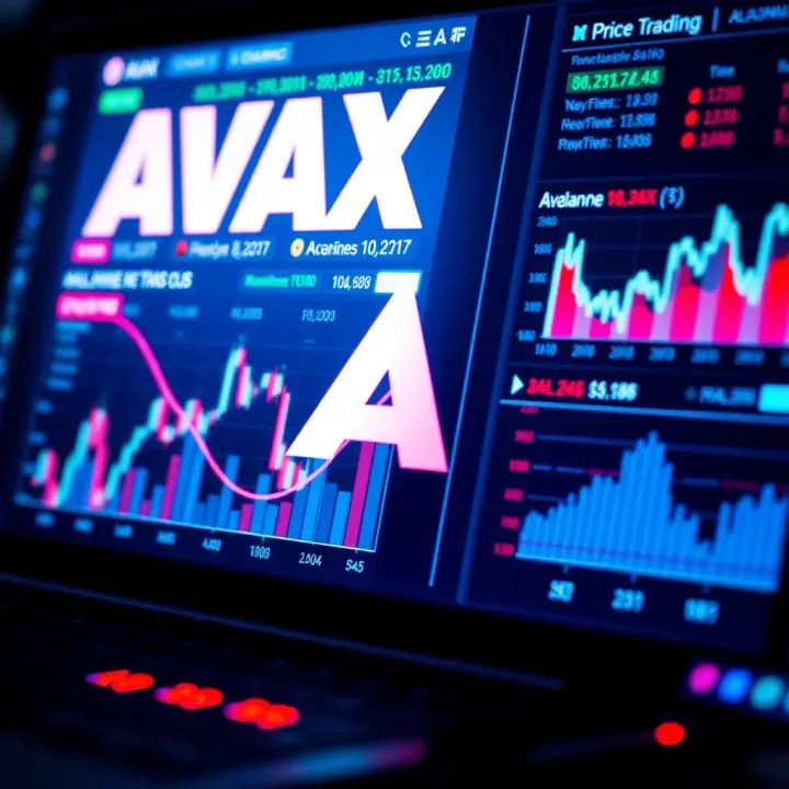 Visual representation of market factors influencing Avalanche token value including charts and data points