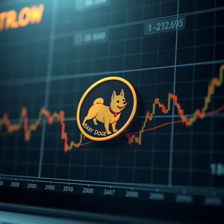 Graph depicting fluctuating price trends of Baby Doge Coin over time with key data points