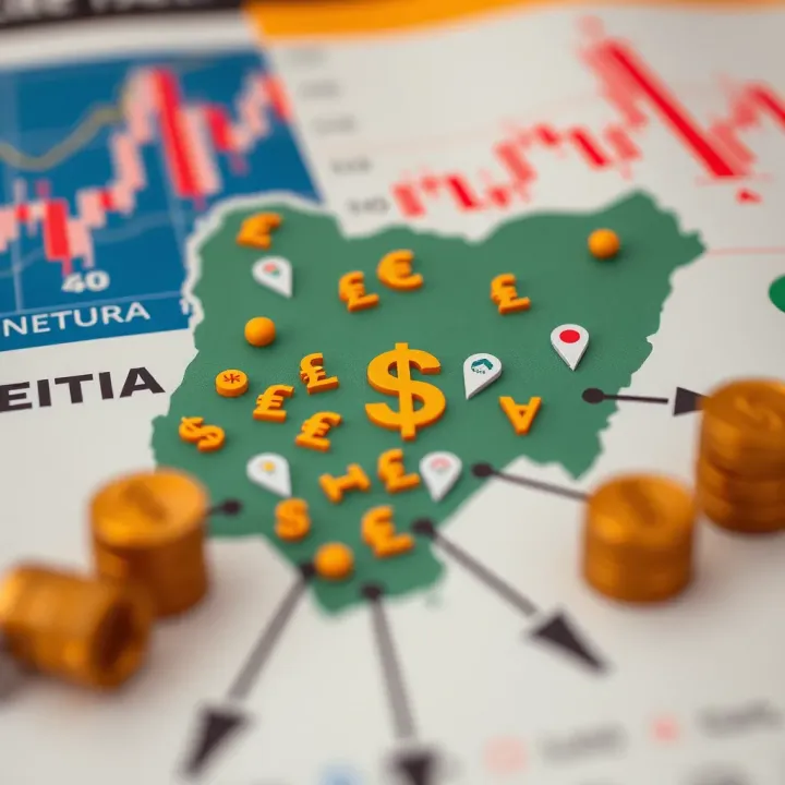 Regulatory Landscape and Market Insights for Nigerian Forex Traders Map of Nigeria with currency symbols and regulatory icons