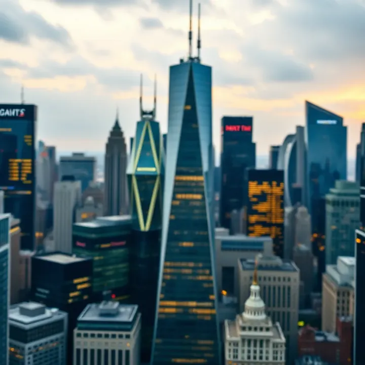 Evolution of Global Trading Markets Shaped by Bill Lipschutz Modern financial district skyline symbolizing the evolution of global trading markets