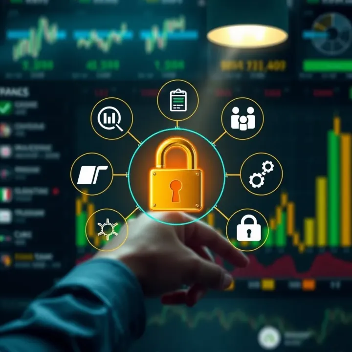 Essential Features and Security for Reliable Binary Trading Apps Illustration of key features and security icons highlighting safe binary trading practices