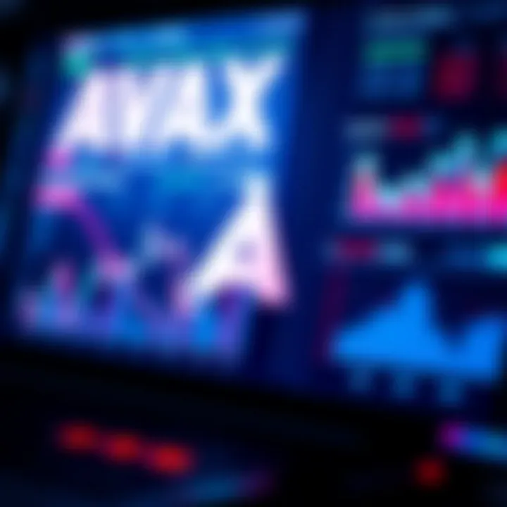 Visual representation of market factors influencing Avalanche token value including charts and data points