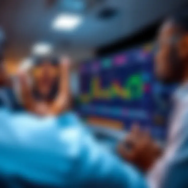 Illustration showing Nigerian traders using a secure online trading platform for binary options