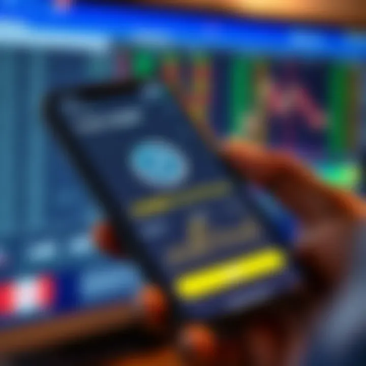 Secure and Analytical Forex Trading on Mobile in Nigeria Illustration of a mobile phone showing secure login and analytics for forex trading in Nigeria