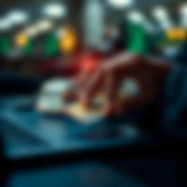 Illustration of secure online transaction with Nigerian currency and digital payment icons on Deriv.com