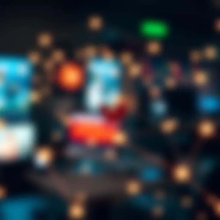 A vibrant digital network showing interconnected nodes representing Nigerian crypto traders communicating on social media