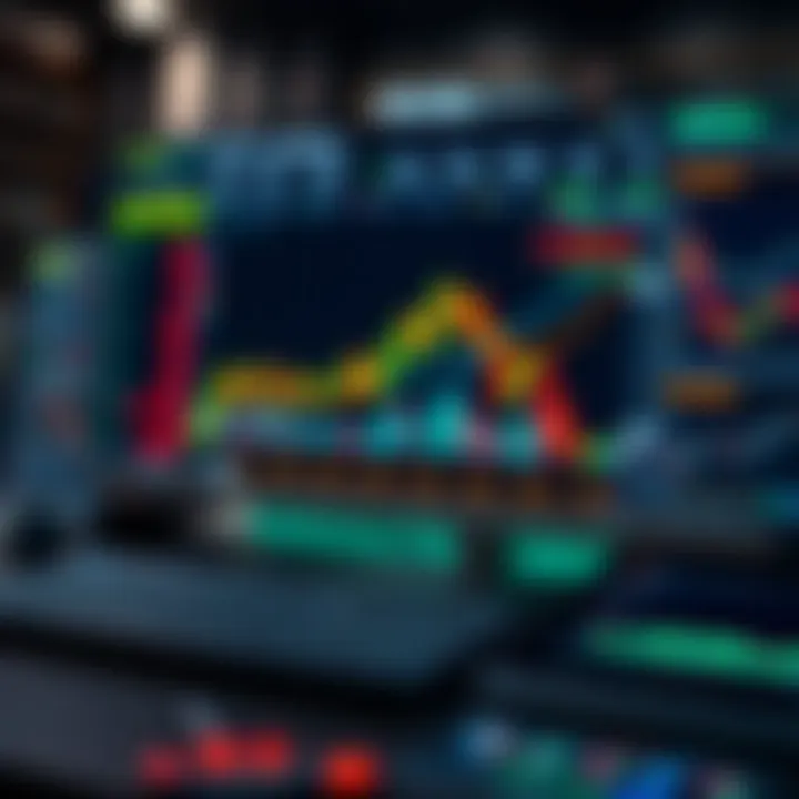 Applying Market Analysis Techniques in Forex Trading Illustration of market analysis tools including charts and economic news for forex trading