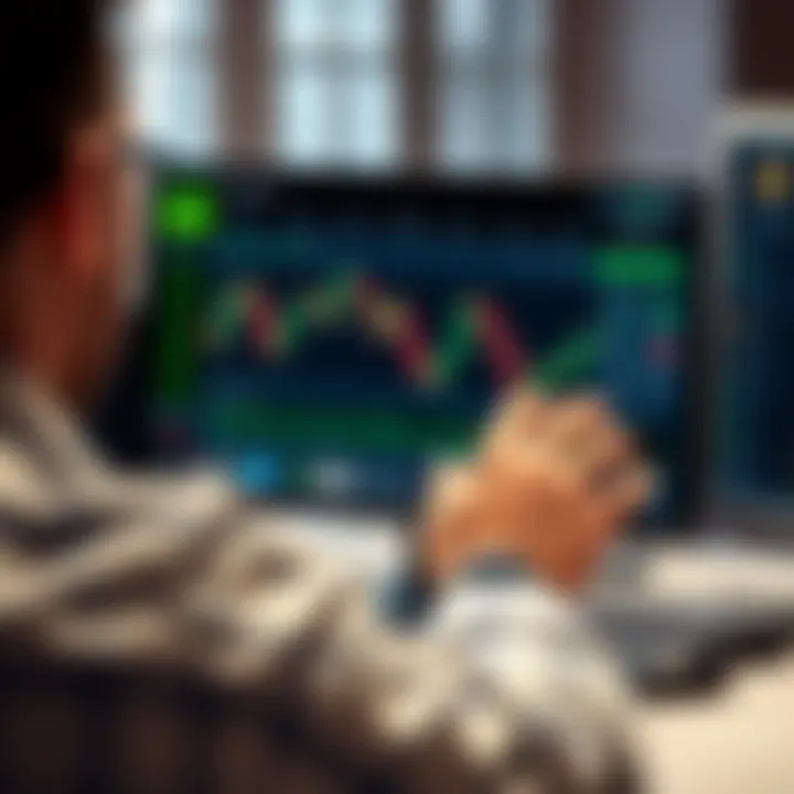 User navigating the Exness trading software interface on desktop