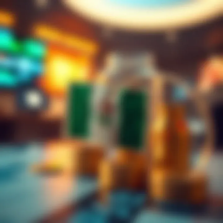 Graphical representation of currency exchange and investment growth with Nigerian flag