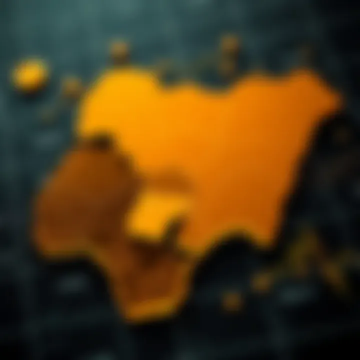 Map highlighting geopolitical regions impacting the gold market in Nigeria