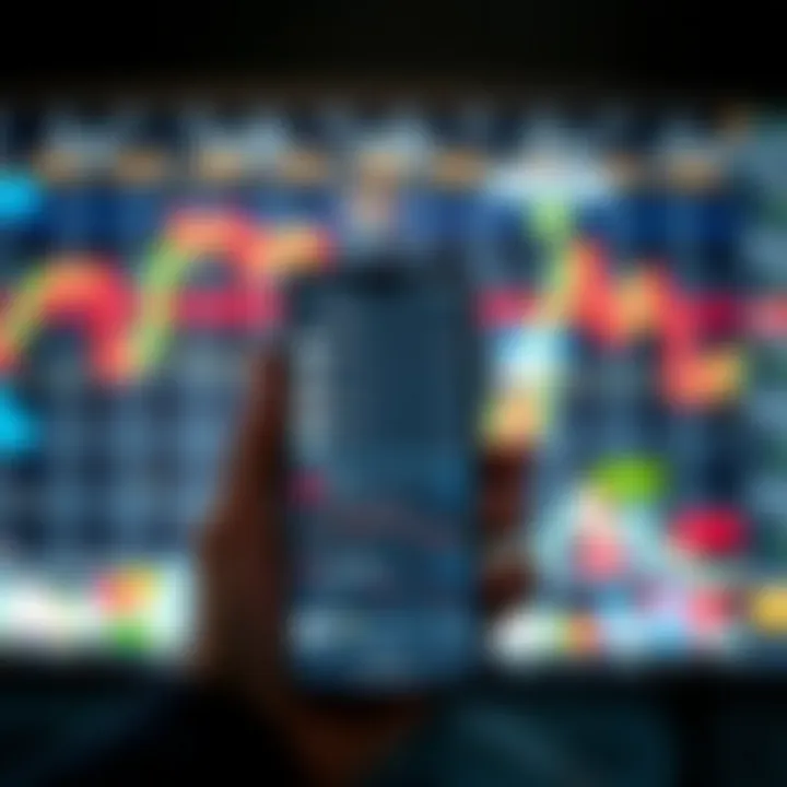 A smartphone screen displaying a Telegram chat with forex trading signals and currency pair charts
