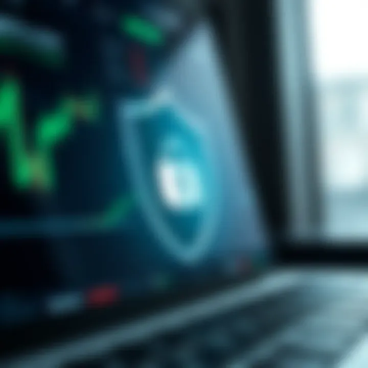 Security shield symbol representing account protection on trading platform