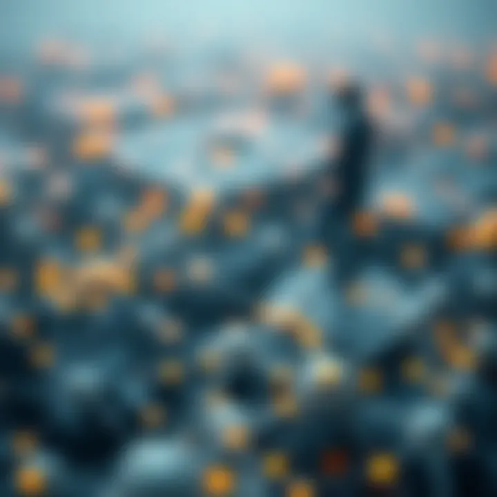 Abstract illustration of blockchain technology interconnected nodes symbolizing global crypto networks