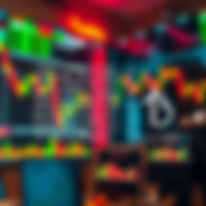 Digital illustration of trading graphs and economic indicators with motivational quotes overlay