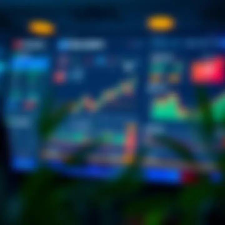 Dashboard interface of a binary options platform integrated with TradingView tools and analytics