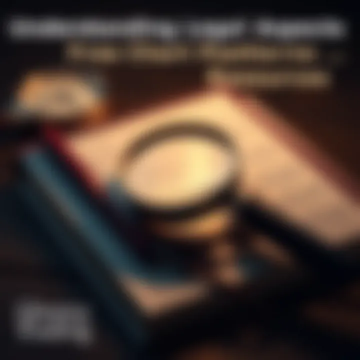 Conceptual graphic showing legal book with a magnifying glass symbolizing copyright awareness