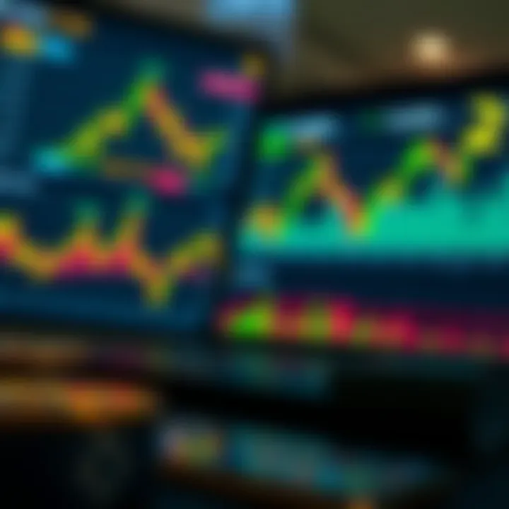 Visual representation of market analysis tools and charts for Bitcoin trading