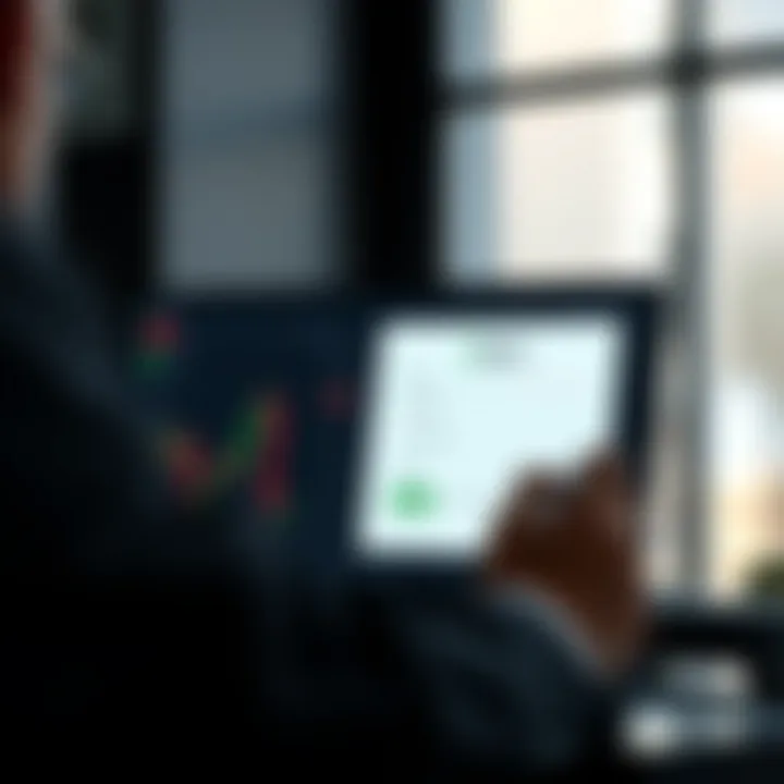 User filling out registration form on online trading platform