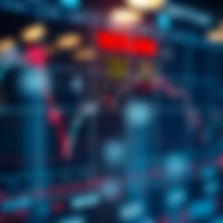 Graph depicting fluctuations in synthetic indices with overlay of transparency icons representing market transparency