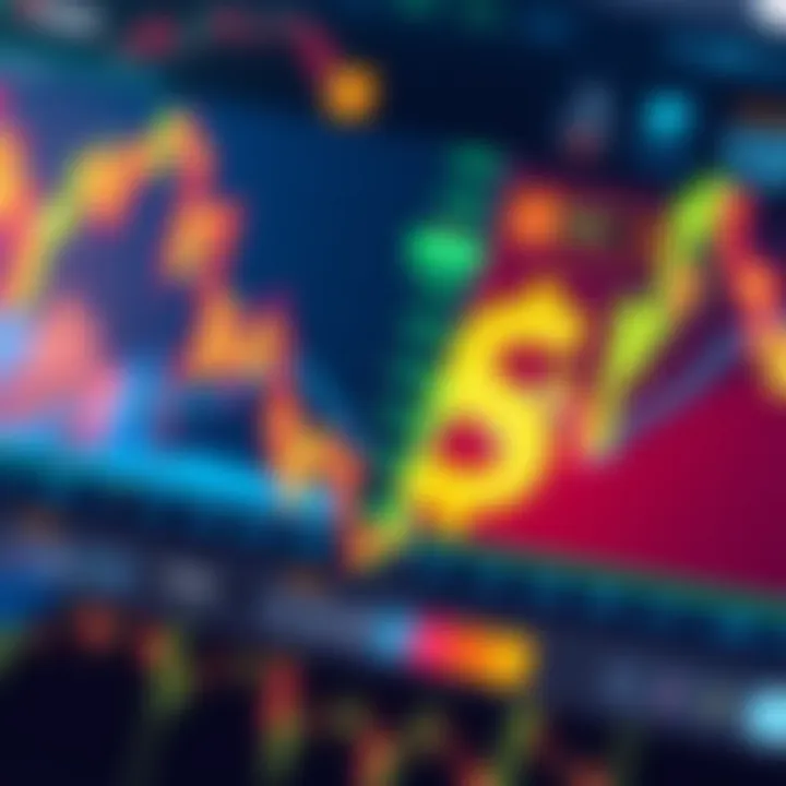 Abstract representation of financial charts and currency exchange symbols highlighting forex trading activity in Nigeria