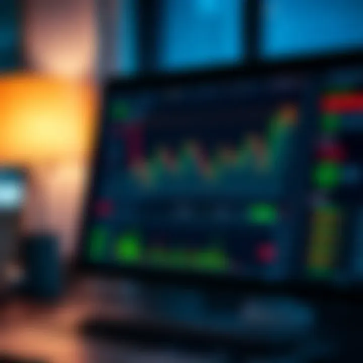 Interface showing integration of TradingView platform with a binary options broker dashboard