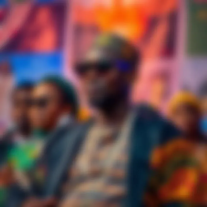 Artistic representation of Nigerian cultural elements reflecting Uche Paragon's contributions