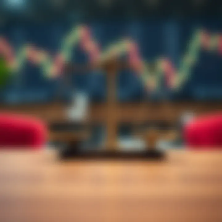 Illustration showing scales balancing risks and rewards in binary trading