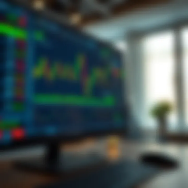 Binary options trading platform interface displaying charts and trade options