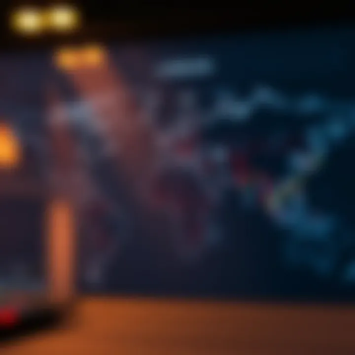 World map highlighting time zones between London and Nigeria showing Forex trading hours