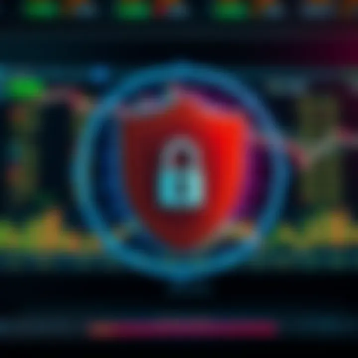 Security shield icon representing online trading safety and data protection