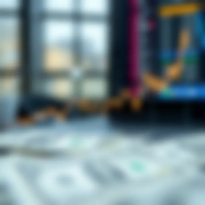 Graph showing fluctuating exchange rates between US dollar and Indian rupee over time