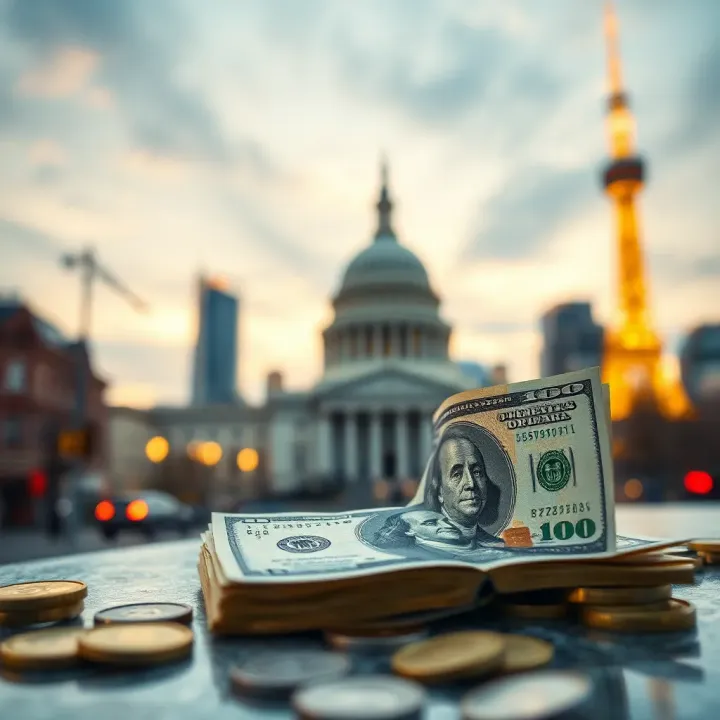 Illustration of central banks and geopolitical factors impacting currency exchange dynamics