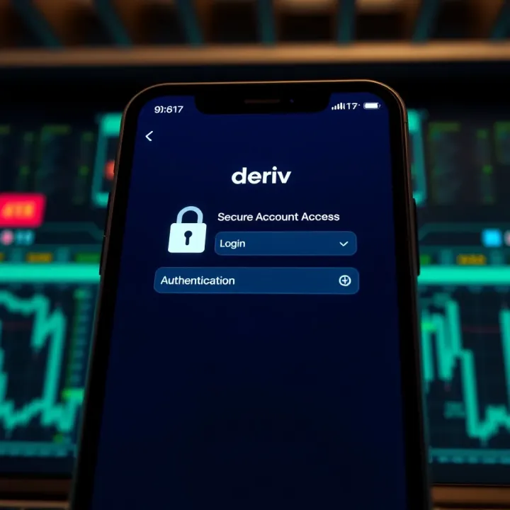 Secure login screen of Deriv app showing authentication methods for Nigerian users