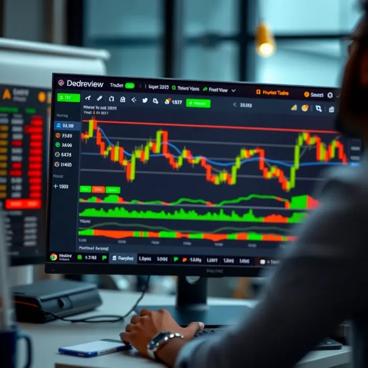 Deriv trading interface showcasing real-time trade execution and integration options with external analysis tools