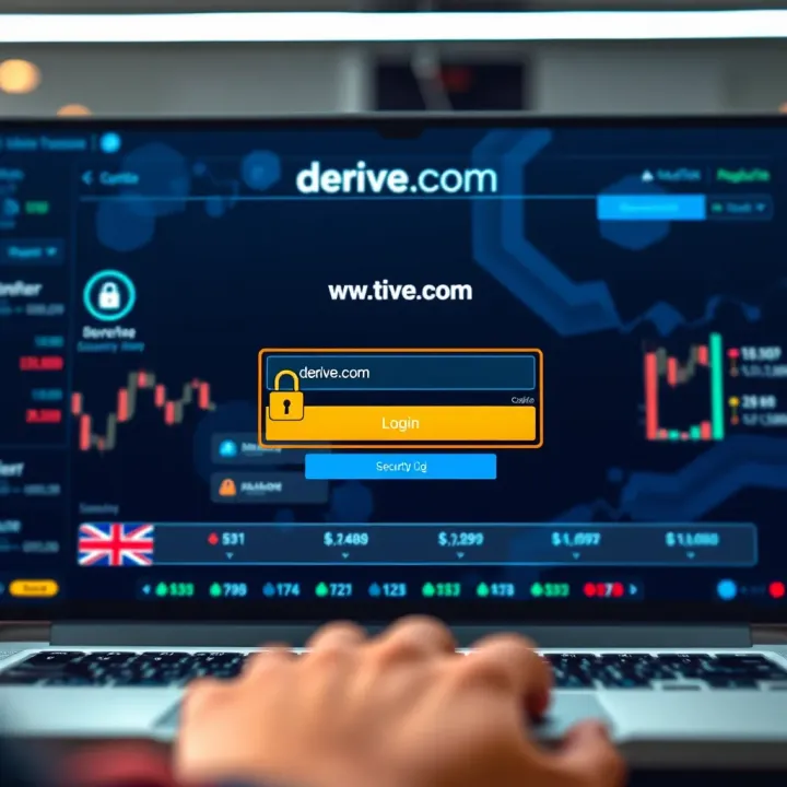 Security Features of www.derive.com Login System Secure login process on www.derive.com with security features highlighted