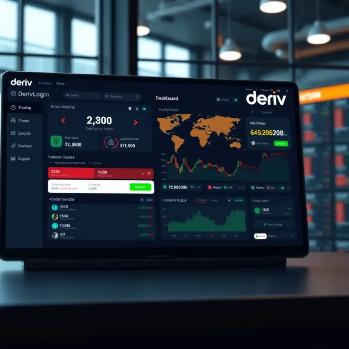 User-Friendly Access with DerivLogin Dashboard overview illustrating easy access and account management on Deriv platform