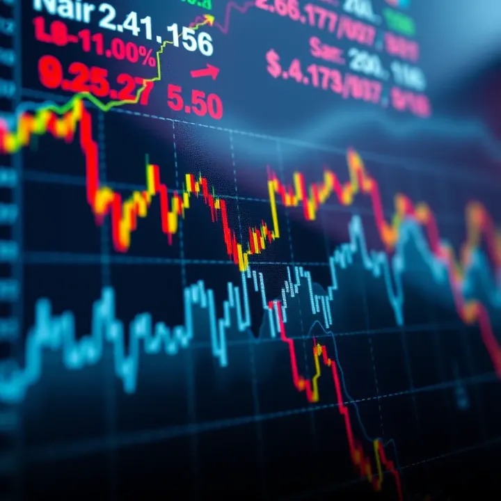 Global Market Influence on Naira-Dollar Exchange Rate A chart depicting global market trends impacting Nigerian currency exchange values