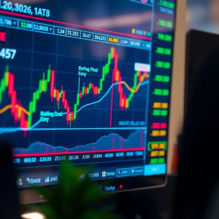 Forex market chart showing typical price movements during the Asian trading session