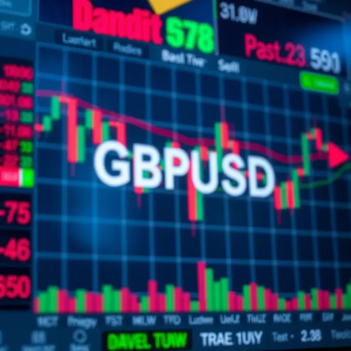 Chart displaying technical analysis with support and resistance levels for GBPUSD