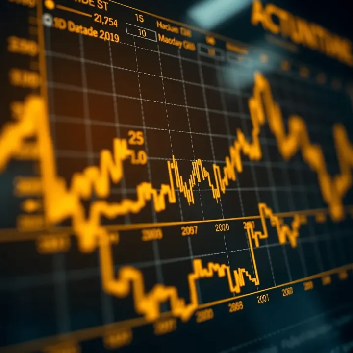 Chart showing gold price fluctuations influenced by global economic trends