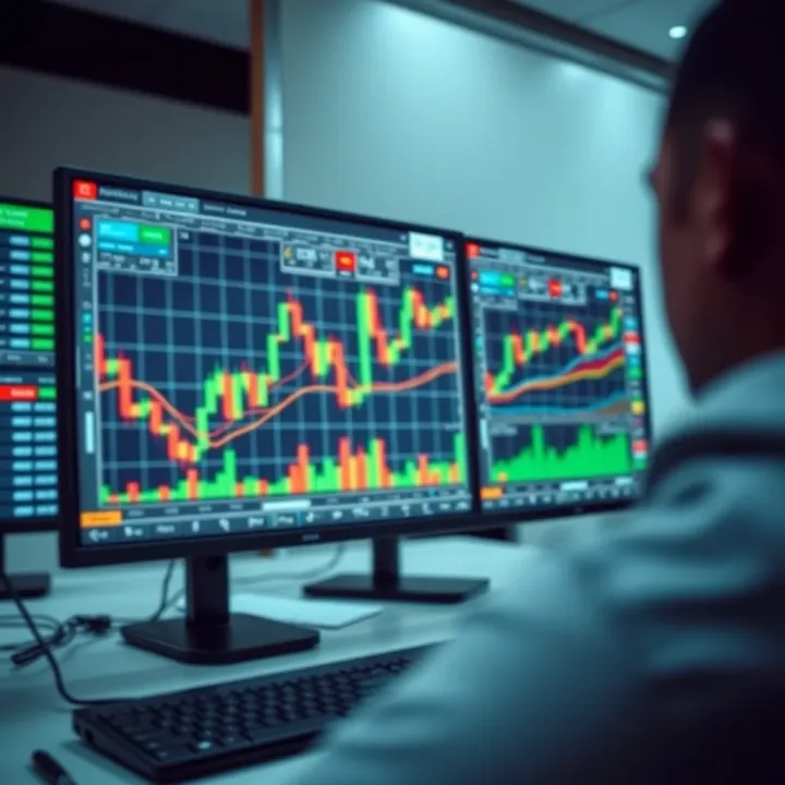Global online trading platform interface showcasing forex and CFD charts
