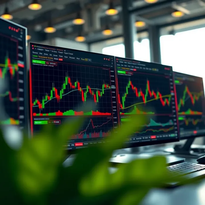 Trading platform interface displaying forex and CFD charts