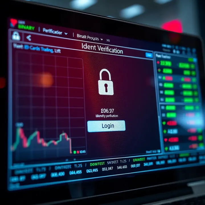 Enhancing Security with Identity Verification on Trading Platforms Secure login interface of a binary trading platform showing identity verification prompts