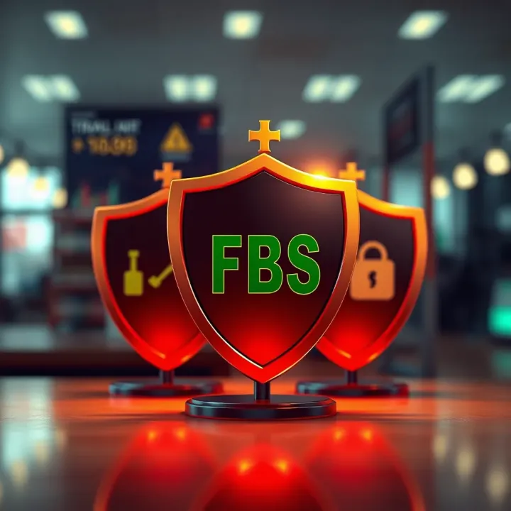Graphic depicting regulatory shields and trust icons representing secure trading environment