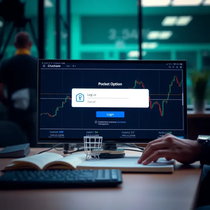 Nigerian trader logging into Pocket Option platform securely from desktop