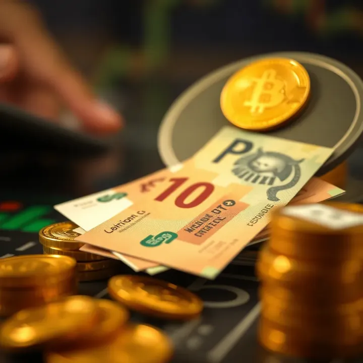 Abstract representation of Nigerian currency integrating with global crypto payment methods