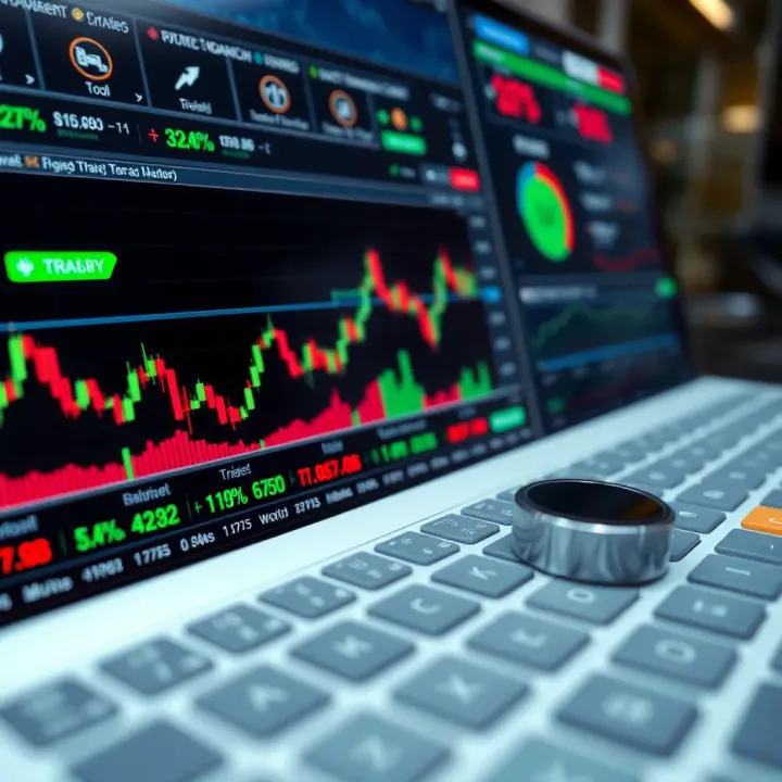 Crypto Trading Tools and Risk Management Features Interface of a crypto trading platform displaying charts, tools, and risk management options